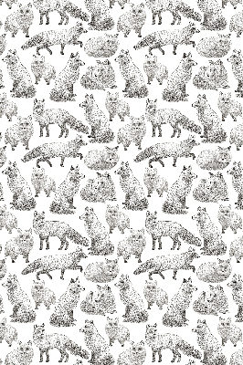Fabric roller blind for window Gray foxes
