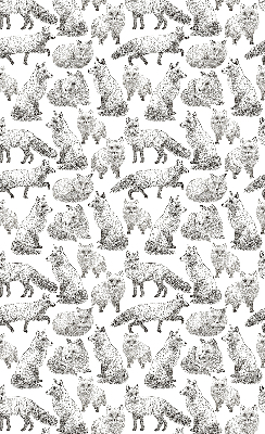 Fabric roller blind for window Gray foxes