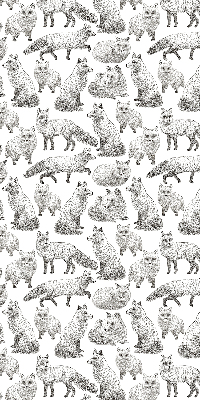 Fabric roller blind for window Gray foxes