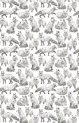 Fabric roller blind for window Gray foxes