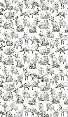 Fabric roller blind for window Gray foxes