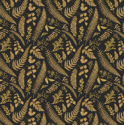Blackout roller blind Yellow ferns