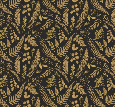 Blackout roller blind Yellow ferns