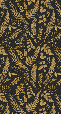 Blackout roller blind Yellow ferns