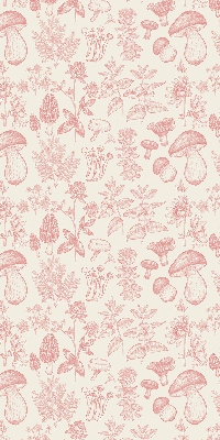 Blackout roller blind for window Drawn mushrooms