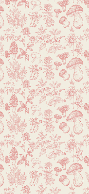 Blackout roller blind for window Drawn mushrooms