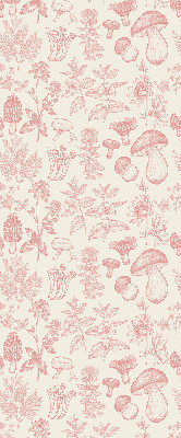 Blackout roller blind for window Drawn mushrooms