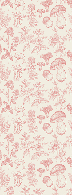 Blackout roller blind for window Drawn mushrooms