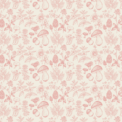 Blackout roller blind for window Drawn mushrooms