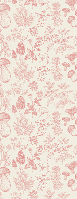 Blackout roller blind for window Drawn mushrooms