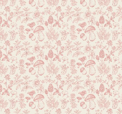 Blackout roller blind for window Drawn mushrooms