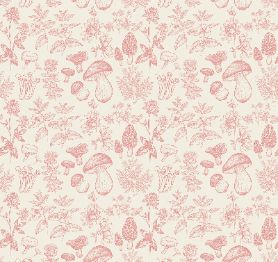 Blackout roller blind for window Drawn mushrooms