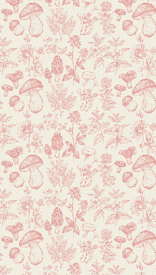 Blackout roller blind for window Drawn mushrooms