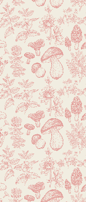 Blackout roller blind for window Drawn mushrooms