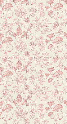 Blackout roller blind for window Drawn mushrooms