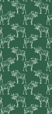 Fabric roller blind for window Green moose