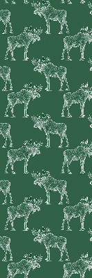 Fabric roller blind for window Green moose