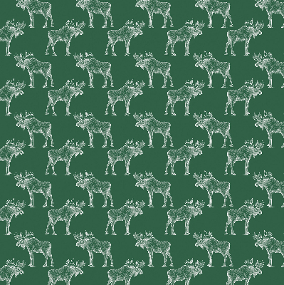 Fabric roller blind for window Green moose