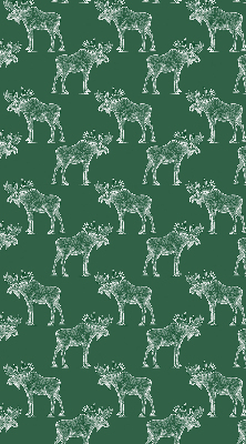 Fabric roller blind for window Green moose