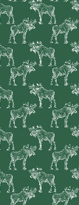 Fabric roller blind for window Green moose