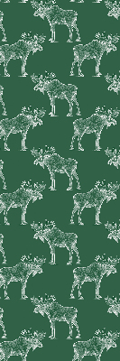 Fabric roller blind for window Green moose