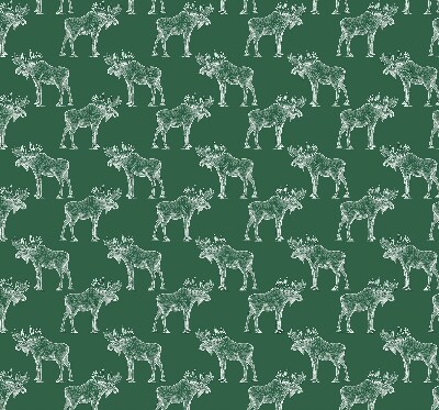 Fabric roller blind for window Green moose