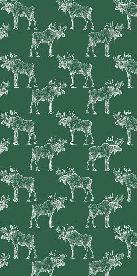 Fabric roller blind for window Green moose