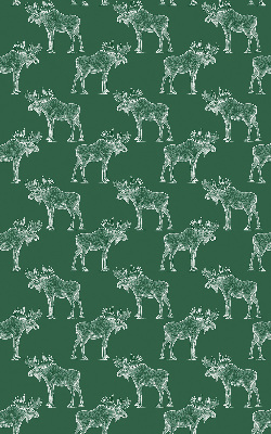 Fabric roller blind for window Green moose
