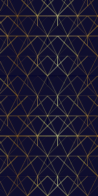 Blackout roller blind Yellow lines connected into triangles