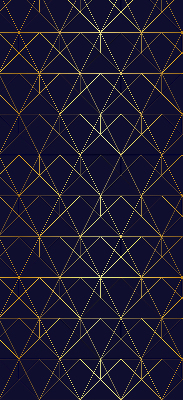Blackout roller blind Yellow lines connected into triangles