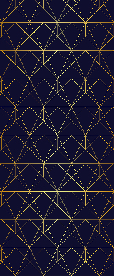 Blackout roller blind Yellow lines connected into triangles