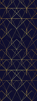 Blackout roller blind Yellow lines connected into triangles