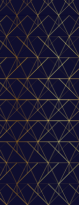 Blackout roller blind Yellow lines connected into triangles