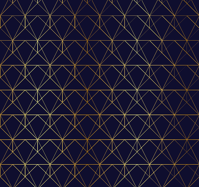 Blackout roller blind Yellow lines connected into triangles
