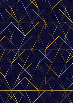 Blackout roller blind Yellow lines connected into triangles