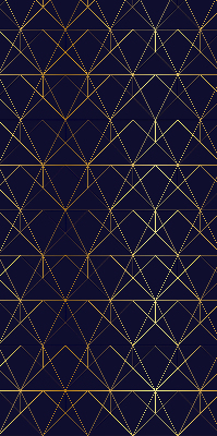 Blackout roller blind Yellow lines connected into triangles