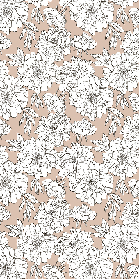 Blackout roller blind Drawn flowers