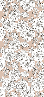 Blackout roller blind Drawn flowers