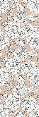 Blackout roller blind Drawn flowers