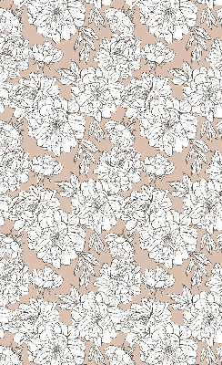 Blackout roller blind Drawn flowers