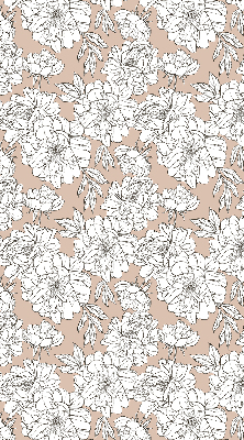Blackout roller blind Drawn flowers
