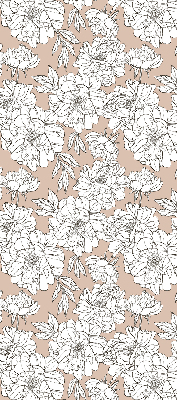 Blackout roller blind Drawn flowers
