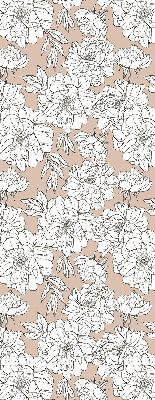 Blackout roller blind Drawn flowers