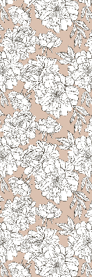 Blackout roller blind Drawn flowers