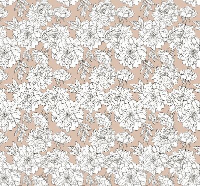 Blackout roller blind Drawn flowers