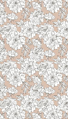 Blackout roller blind Drawn flowers