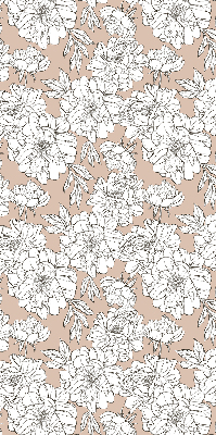 Blackout roller blind Drawn flowers