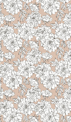 Blackout roller blind Drawn flowers