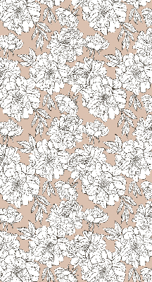 Blackout roller blind Drawn flowers