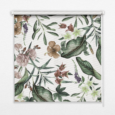 Blackout roller blind for window Exotic nature